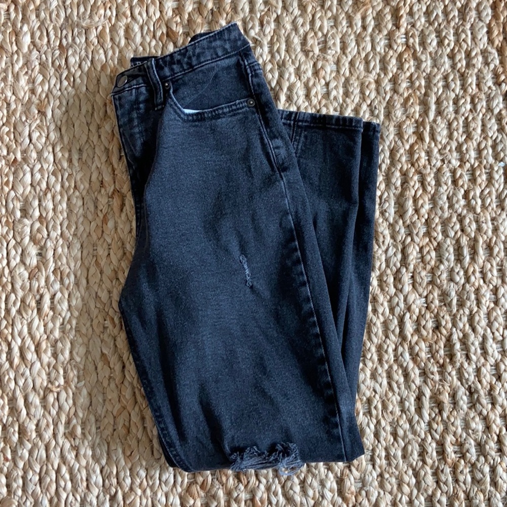 Black denim jeans